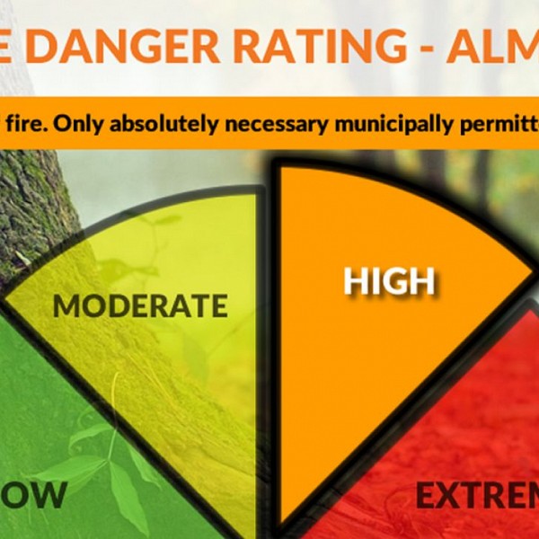 Almaguin Fire Chiefs set Fire Danger Rating to HIGH