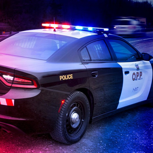 Police arrest driver with impaired after vehicle leaves the road