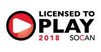 SOCAN LICENSED TO PLAY